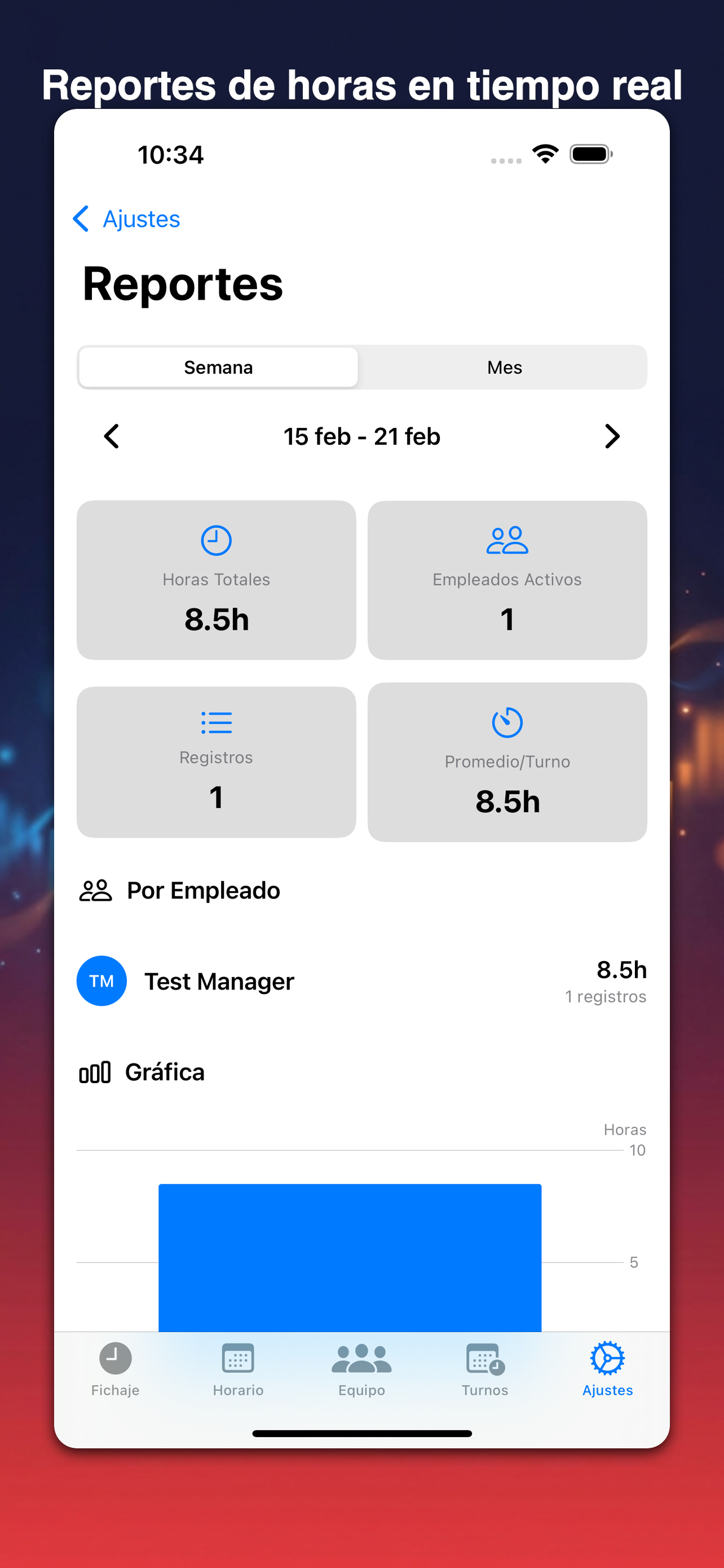 Time reports in HoraTrack